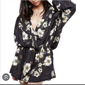 Free People Tuscan Dreams Floral Printed Tunic Top